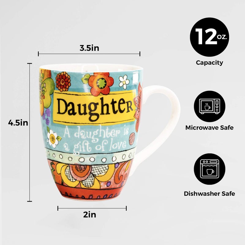 Divinity Boutique Ceramic Mug Mug & Note Stack, Daughter, 12 ounce - Image 4